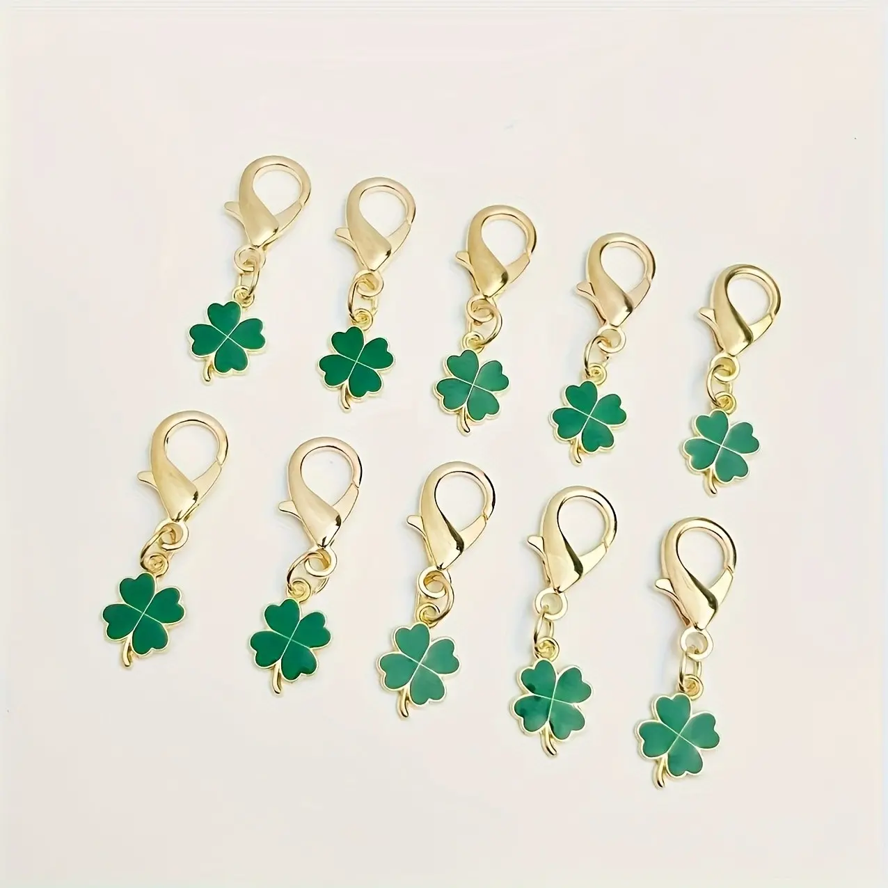 10/20pcs Four Leaf Clover Keychains, Lucky Charm Pendants, Perfect Gift for Women, Ideal for Bags & Keys, Fashion Accessory