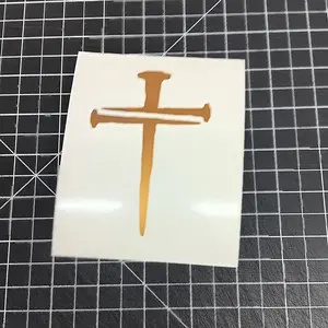 Rustic Nail Cross Decal/Sticker - Personalize Your Car with Faith or Style