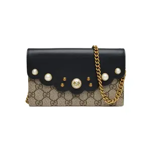Pre-owned GUCCI leather Tote Bags 【DIZ】GUCCI Color Block PVC Gold P226056154