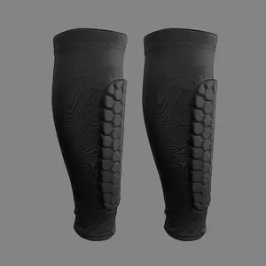 EVA Silicone Anti-Slip Anti-Collision Calf Protector Basketball Football Riding Honeycomb Leg Cover Breathable Sports Shin Leg Cover