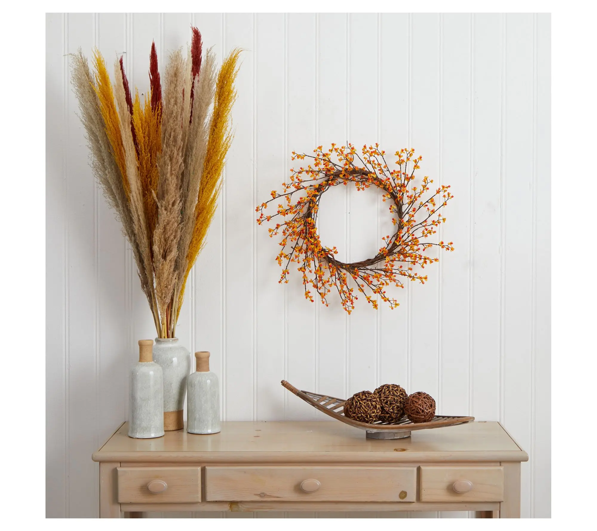 Nearly Natural 24" Sweet Bitter Wreath