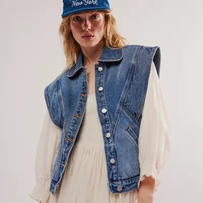 Zara Z1975 Denim Vest TikTok Shop