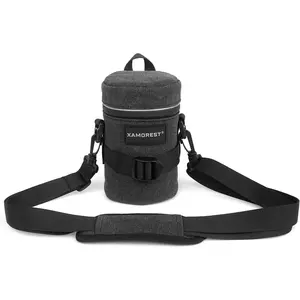 Camera Lens Case Lens Canvas Bag Compatible with Canon EF 18-135MM/EF-S 15-85MM/EF 24-70MM F4L, Nikon AF-S 18-140MM/AF-S 85MM F/1.8G/AF 70-300MM Below 3.35" x 5.71"(D x L)