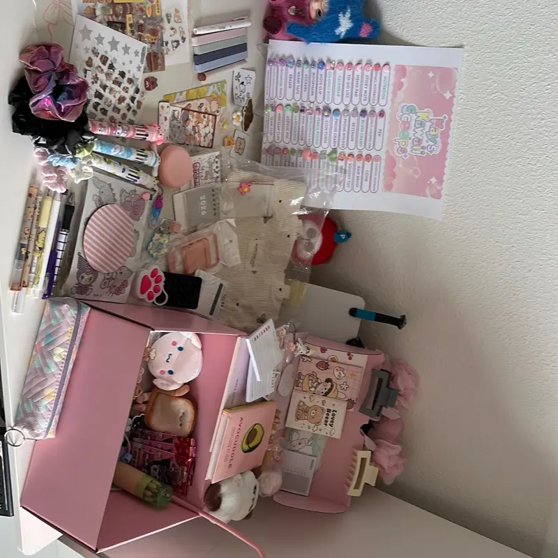 3 Kawaii collectibles bundle with 3 Extra gifts Aesthetic , Desk Accessory, Desk Setup Aesthetic