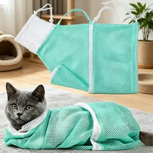 Cat Bathing Bag Anti Scratch Bite Restraint |   Mesh Grooming Pouch for Cats,cat bath bag