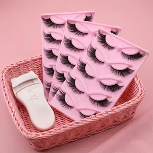 3-Pack 5D False Lashes + Lash Applicator Natural Glam Reusable Easy Application Versatile for Various Occasions