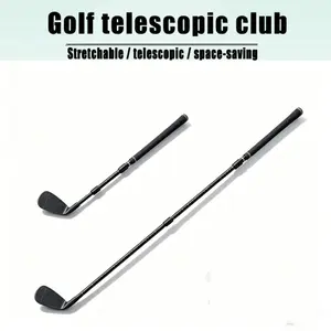 Adjustable Golf Club Practice Putter, Three-Section Telescopic Golf Club, Youth and Adult Adjustable Length, Seven Iron Golf Club