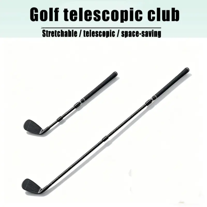 Adjustable Golf Club Practice Putter, Three-Section Telescopic Golf Club, Youth and Adult Adjustable Length, Seven Iron Golf Club, Golf Practice Equipment