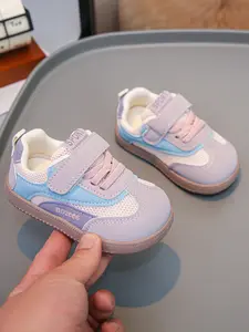 2026 Spring Two-Color Contrast Walking Shoes, Breathable Mesh Sporty Sneakers, Soft Sole Anti-Slip Versatile Kids' Shoes, Athletic Sneaker Footwear, Non Slip Trainers