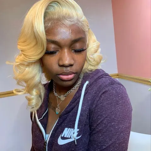 loose Bob Wig Human Hair 13x4 HD Lace Frontal Short Loose Body Wave Lace Front Bob Wigs for Black Women Human Hair Pre Plucked Glueless Side Part 180% Density 613 Blonde Color 14 Inch
