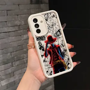 Trendy anime straw hat O-One P-Piece pattern Phone Case Suitable for Samsung Galaxy S26 S25 S24 A26 A36 A17 A07 A55 A35 A06 A05 A14 A24 A34 A54 A16 A05S A25 A15 A23 A33 A53 A73 A13 A04E A04 S23 S22 S21 S20 FE Ultra Plus 4G 5G Anti Fall Soft TPU Back Cover