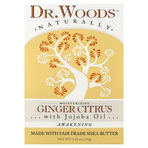 Dr. Woods Moisturizing Bar Soap, Ginger Citrus, 5.25 oz (149 g)