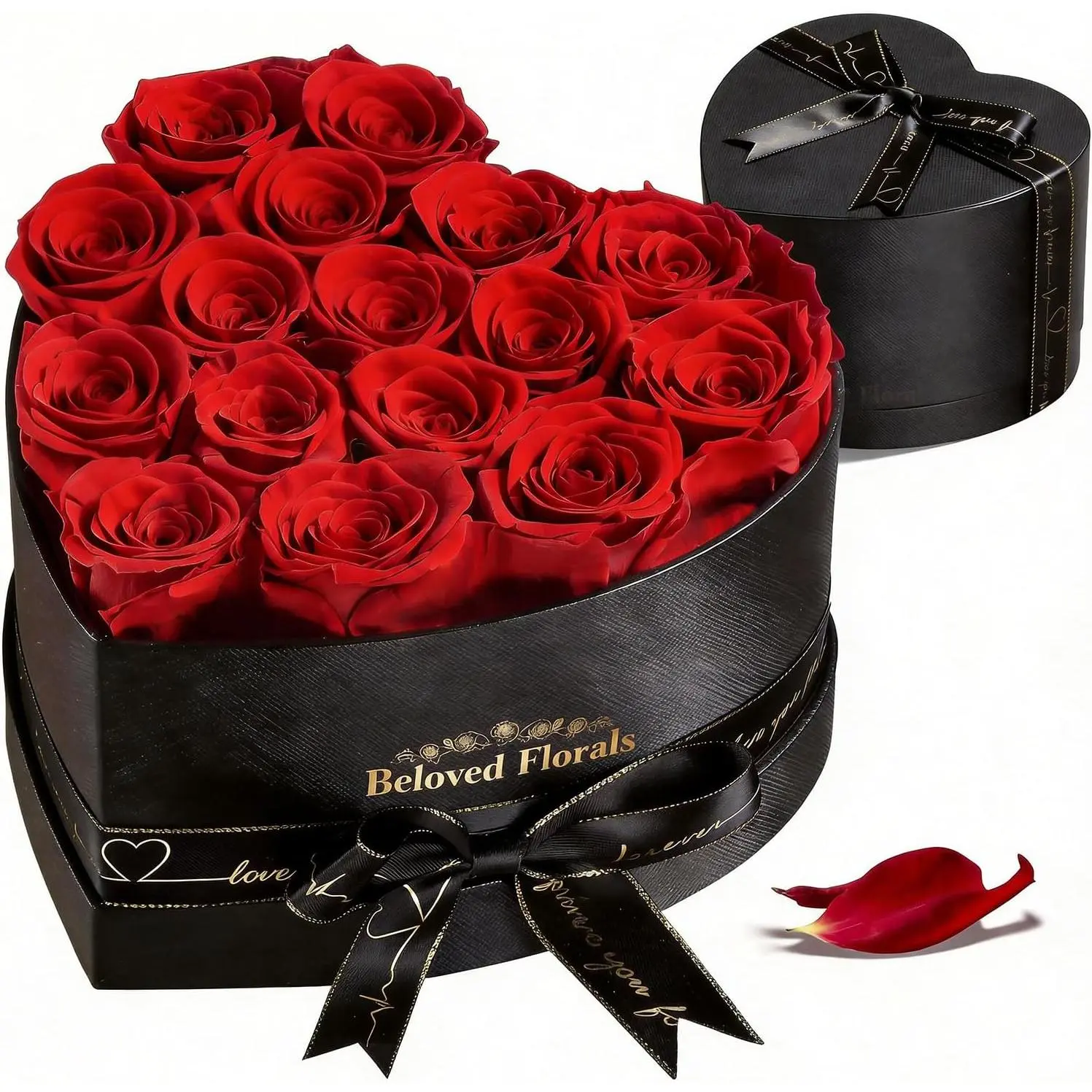 16 Preserved  Rose in a Box, Gifts for Women Mom Her Wife  Mothers Day Valentines Birthday Christmas Anniversary Romantic(Red)