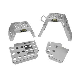 Motorsport Products 99-2011 Mini Moto Starting Blocks, Anodized Silver, Stacks Together, Sold in Pairs