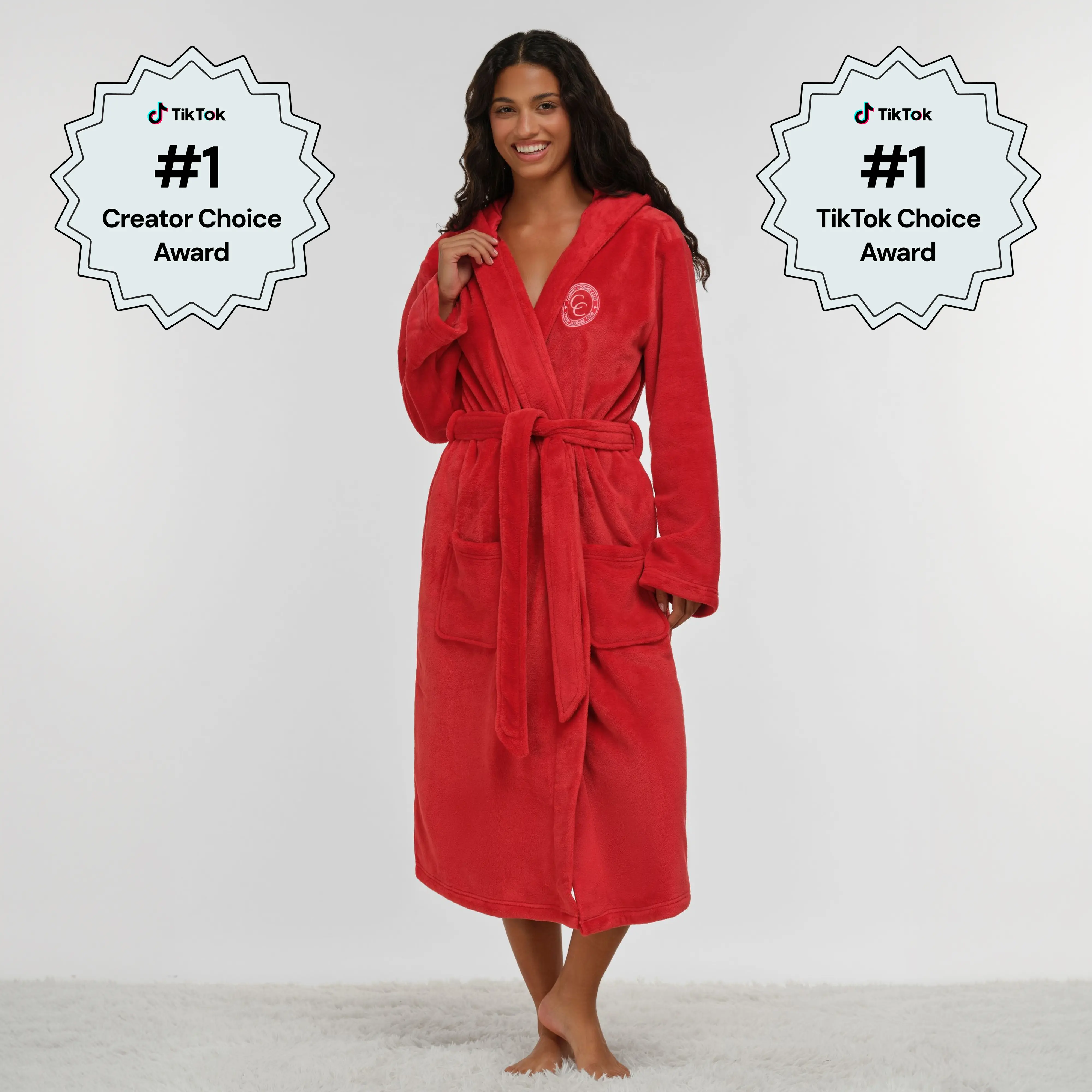 Comfrt | Do Not Disturb Dreamday Plush Robe | Ultra-Soft Hooded Robe With Satin Eye Mask Loungewear