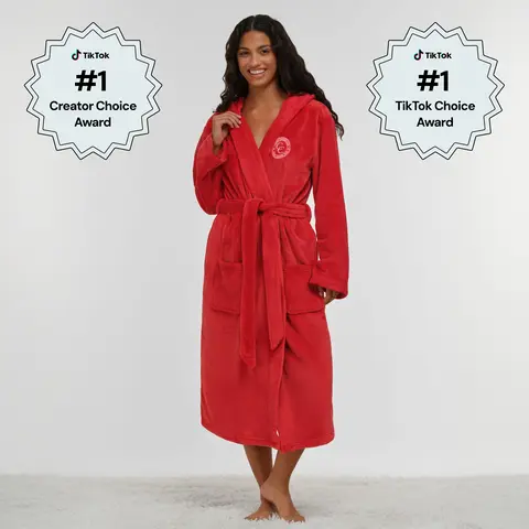 Comfrt | Do Not Disturb Dreamday Plush Robe | Ultra-Soft Hooded Robe With Satin Eye Mask Loungewear