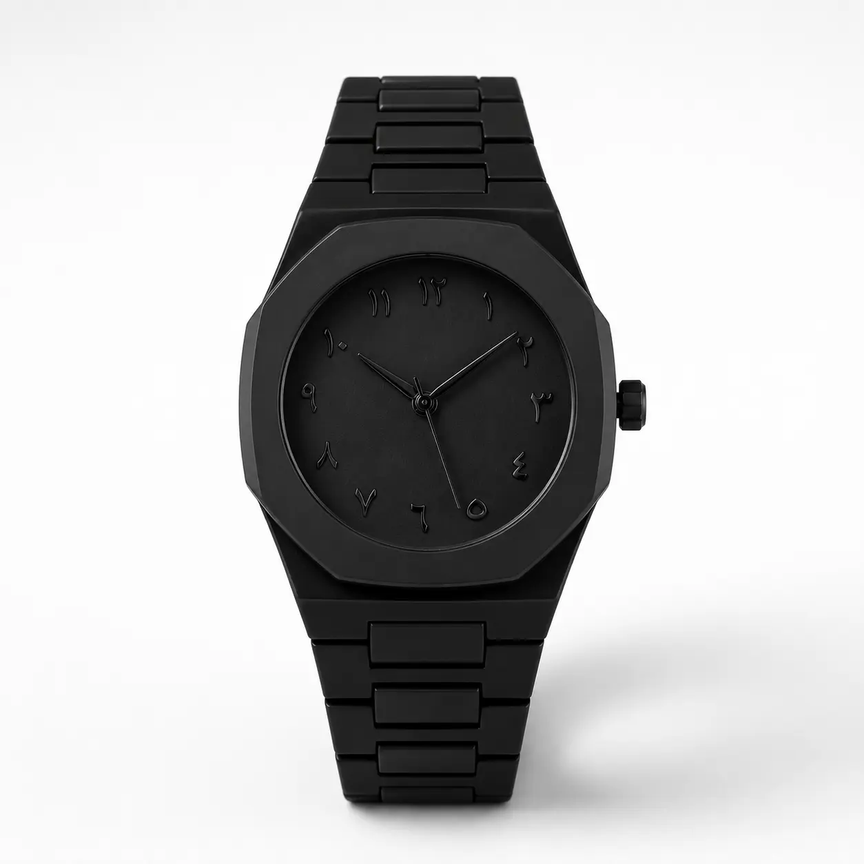 2026 Men's Luxury Black Wristwatch Women Azan Islamic Prayer Times Arabic Religious Watch face