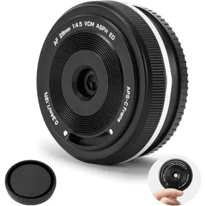 28mm F4.5 XF Pancake APS-C for Fuji XF, Auto Focus Wide Angle Prime Lens for Fujifilm Fuji X-Mount X-Pro2 X-Pro3 X-S10 X-T20 X-T30 XT30II X-T200 X-H2 X-H2S X-T5 X-S20 X-T50 X-M5 X-E2S