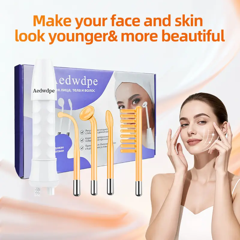 Portable High-Frequency Facial Device, High-Frequency Skin Stick Device, Portable Skincare Tool, Ideal for Home Use, High-Frequency Wand, Facial Beauty Instrument