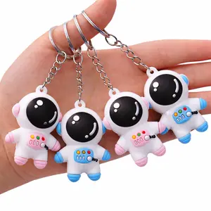 1 Pack Pink Blue Cartoon Astronaut Keychain Detachable Charm Unisex Party Gift for Bag Decor Car Keys Gift Occasions small portable fun design holiday gift wrap