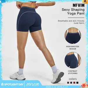 MFVIM Women's High-Waisted Colorblock Skinny Sports Pants - Female Athletic Bottoms for Cycling, Running, Fitness