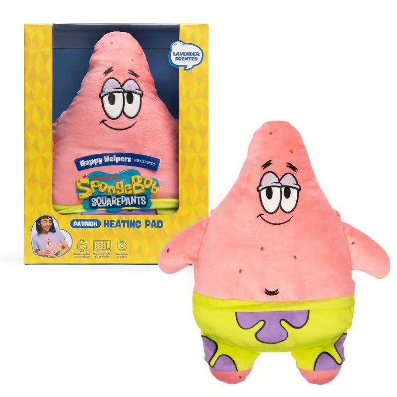 Happy Helpers Patrick By Relatable, The Cozy Comfort That's Anything But Boring, Get Relief With This Plush Heating Pad For Period Cramps and Body Pain, Includes 1 Microwavable Patrick Heating Pad