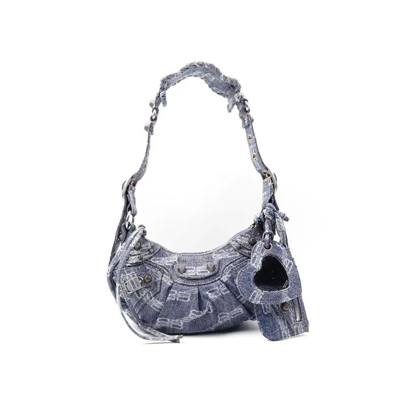 Pre-owned Balenciaga Canvas Shoulder Bags Le Cagole Blue Shoulder Bag H ZY0000370644