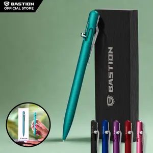 BASTION Slim Aluminum Bolt Action Pen  - Durable Professional Ballpoint Pen with Fine Tip, EDC Pen, Ink Refillable, Luxury Pen