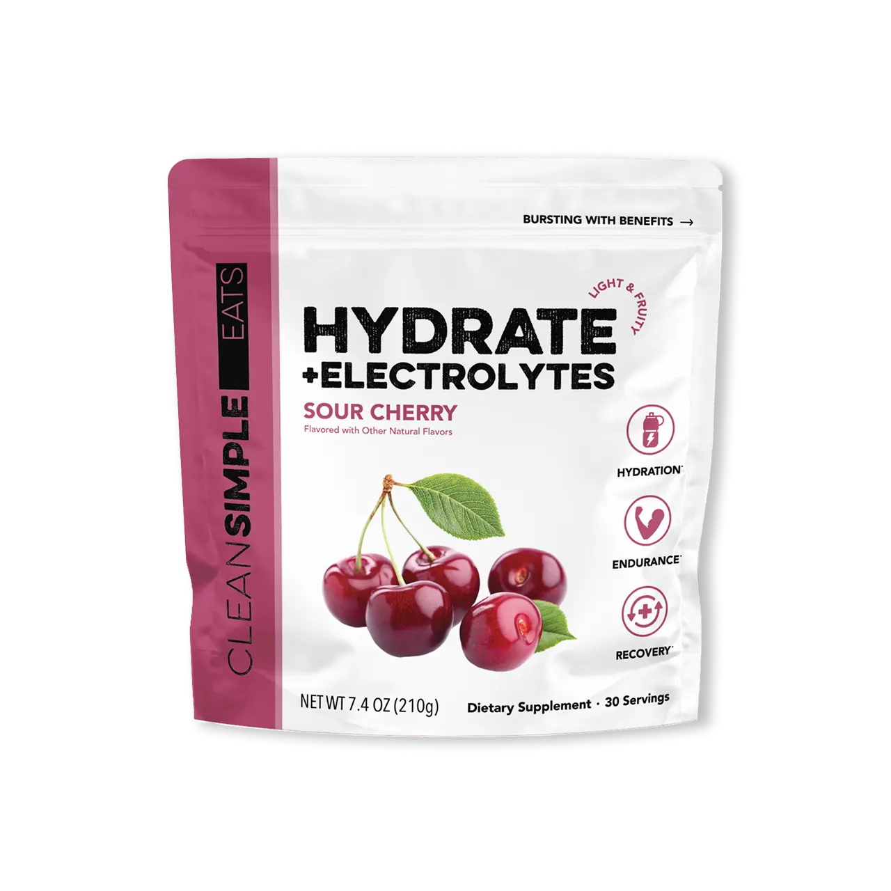 Hydrate + Electrolytes: Sour Cherry (30 Serving Bag)