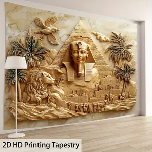 Egyptian Pharaoh& Pyramid Effect Tapestry- Perfect for Living Room, Bedroom, Office Decor& Parties- Ideal Creative Gift, Background Cloth