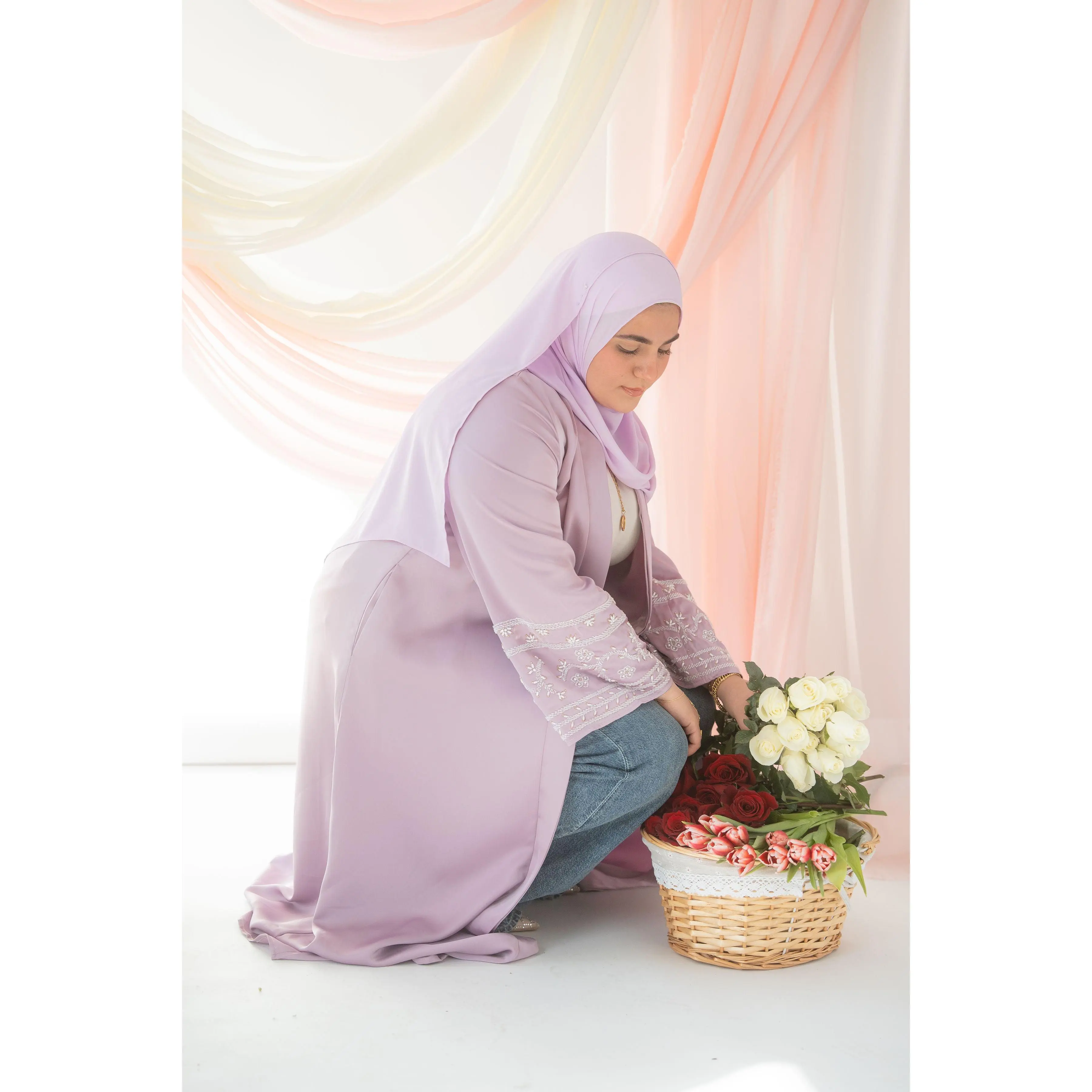 Dania Satin Abaya | Lavender