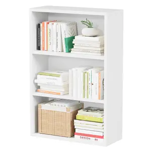 ALISENED three-tier open storage bookshelf, dimensions: 23.6 inches × 9.4 inches × 35.2 inches, available in multiple colors, space-saving, suitable for home offices, living rooms, and bedrooms, modern minimalist style. Organization Furniture