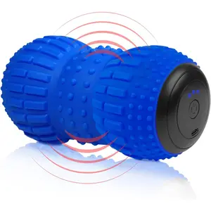 Vibrating Peanut Massage Ball for Plantar Fasciitis, Muscle Pain Relief with 4 Speed, Deep Tissue Therapy for Myofascial Release & Muscle Recovery, Neck Back Foot Roller Massager
