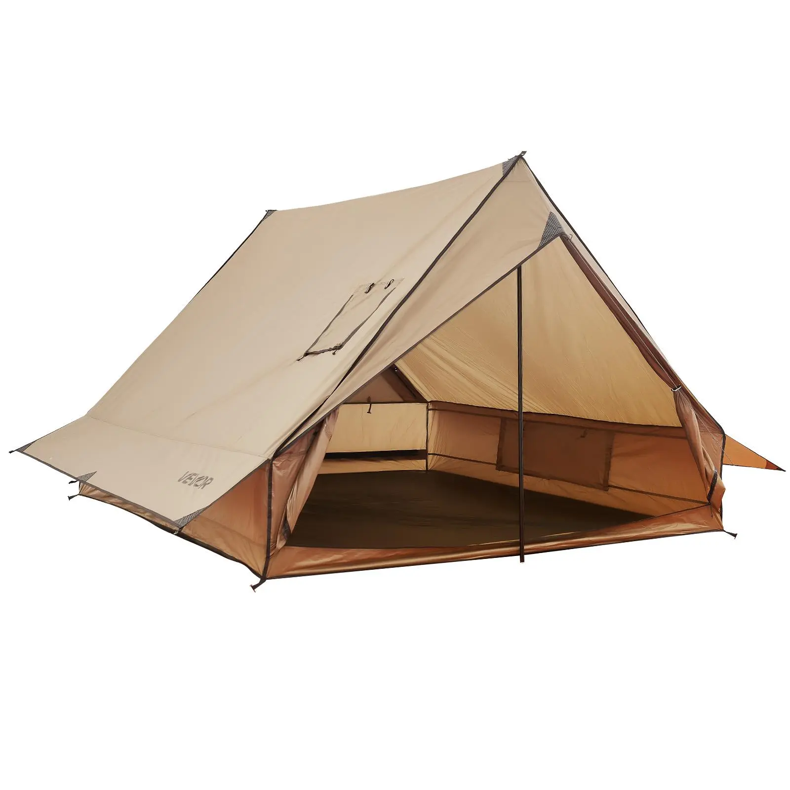 【SummerFinds】VEVOR Camping Hot Tent, 2 Persons Cabin Tent with Stove Jack & Poles, Waterproof Winter Tents Shelters with Fireproof Ground Mat, Portable 4 Season Tents for Hiking Fishing Hunting Backpacking