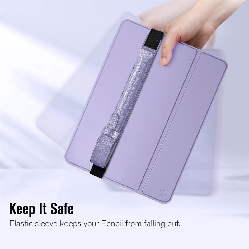 [Holder Only, No Pencil] Fintie Elastic Holder for Apple Pencil - Durable PU Leather Stylus Case - iPad Tablet Stylus Storage Holder with Elastic Band