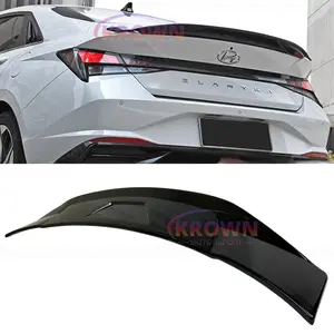 FITS 2021-2026 HYUNDAI ELANTRA GLOSSY BLACK HIGHKICK STYLE REAR TRUNK SPOILER WING