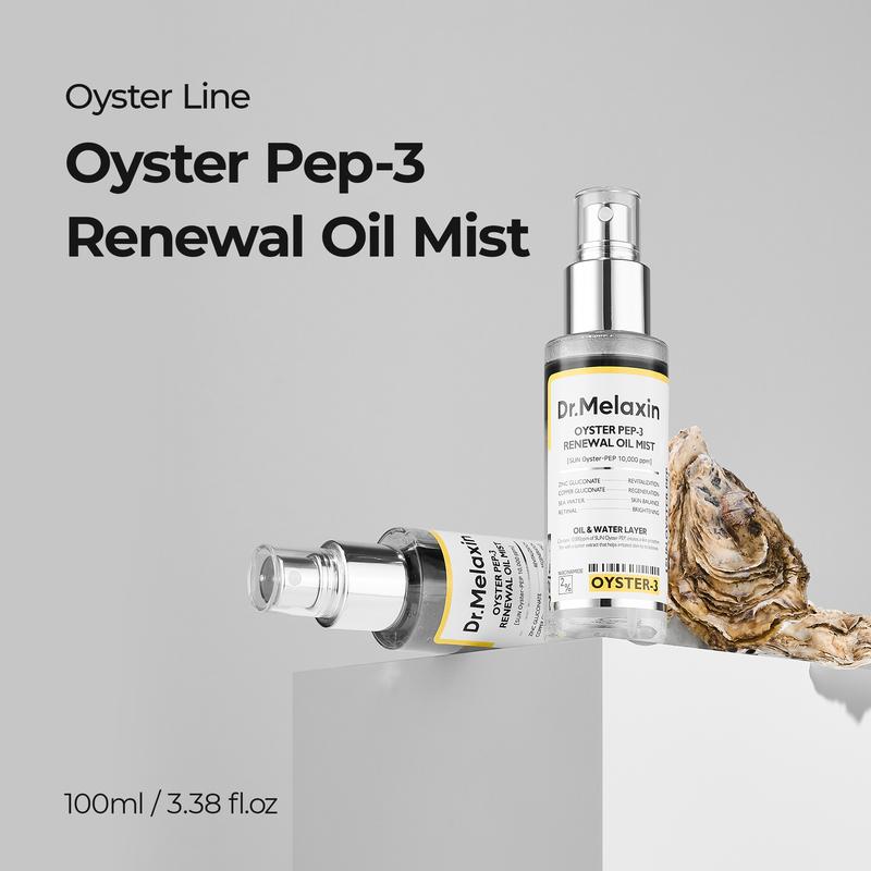 [Dr.Melaxin Official] Oyster Pep3 Renewal Oil Mist | Anti-Aging, Even Skin Texture, Elasticity | Korean Cosmetics | 3.38 fl.oz (100ml)