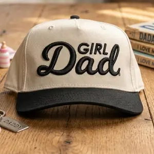 Girl Dad Hat 3D Puff Embroidered Baseball Cap Father’s Day Gift for Dad