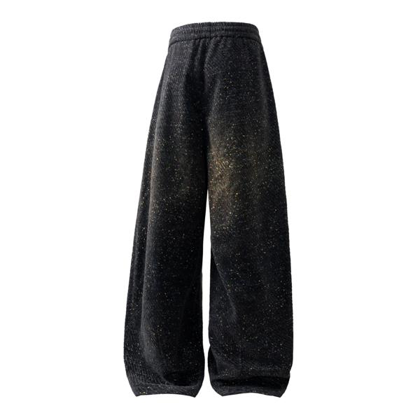 Men's Premium Sparkle Wide Leg Pants, Casual Drawstring Baggy Trousers, Perfect for Club, Party, Daily & Streetwear