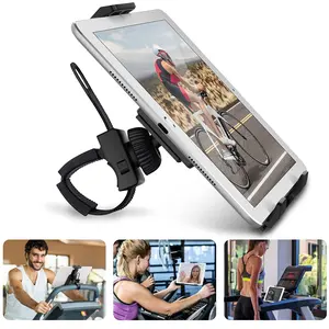 Universal Handlebar Mount for iPad, Indoor Cycling Bike iPad/iPhone Mount – Anti-Shock 360 Degree Expandable Pole Strap Phone Holder for Gym, Treadmill, Spin Bike, Elliptical