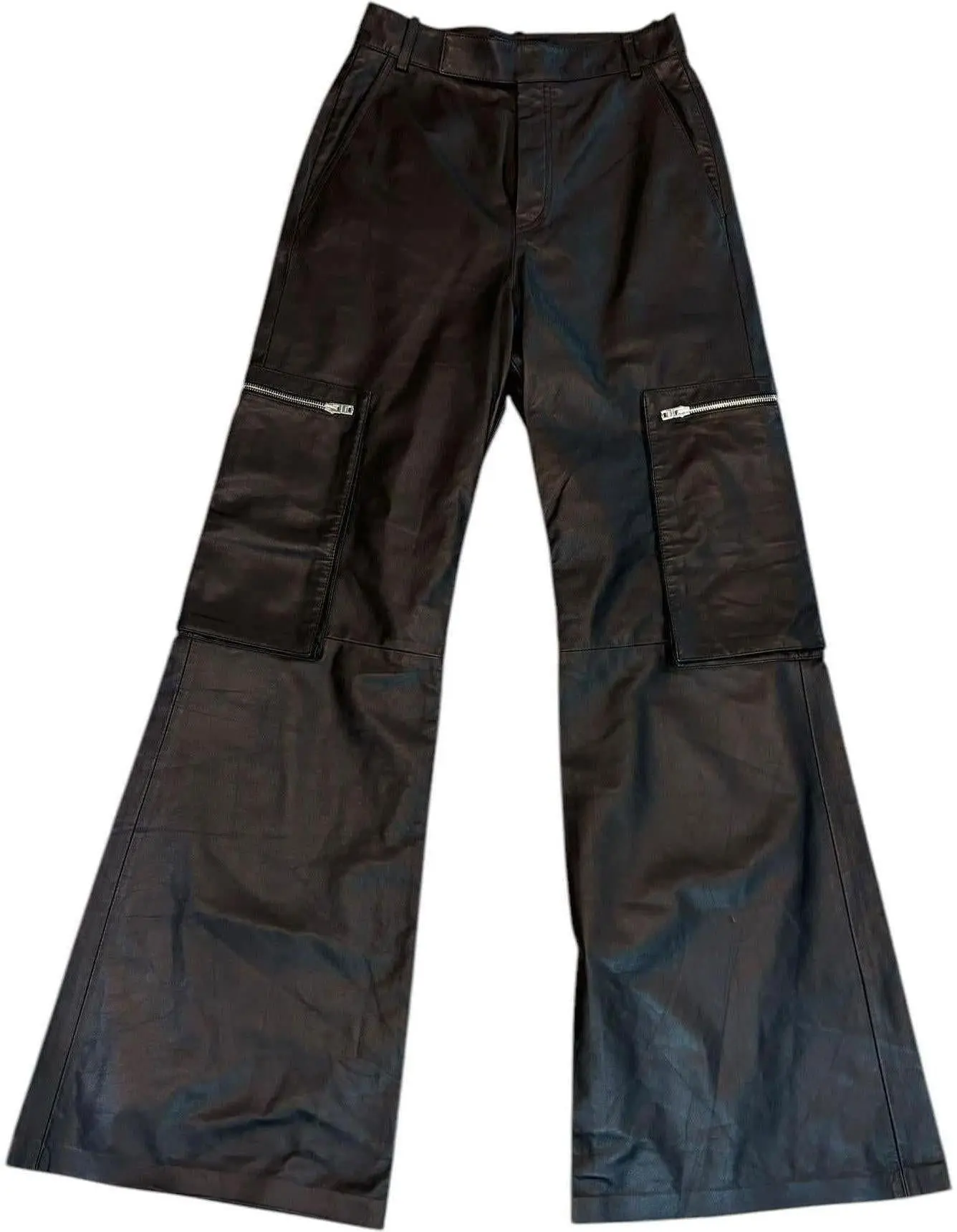 Amiri Leather Flared Pants "Black"
