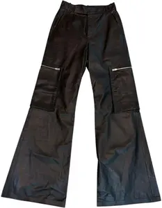 Amiri Leather Flared Pants "Black"