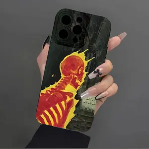 Fashionable Skeleton Pattern Phone Case, Halloween Themed Total Protective Shockproof Phone Cover, Phone Accessories Compatible With iPhone 11 12 13 14 15 Pro Max Series