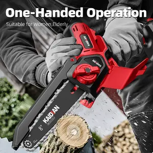 Brushless Cordless Lithium Battery Single-Hand Saw Small Portable Household Handheld Electric Chain Saw Wood Cutting Outdoor