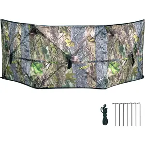 Hunting Blind 3-Panel Ground Blind with Carrying Bag Portable Hunting Ground Blinds for Deer Waterfowl Turkey Hunting