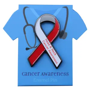 Head & Neck Cancer Awareness Ribbon Pin With Magnet
