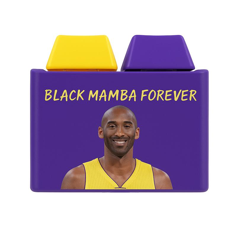 Mamba Theme Keycap Keychain – 4-Key Sound Toy with Purple & Gold Design, Fun Gift and Collectible Accessory Christmas Gifts for Boyfriends Kids
