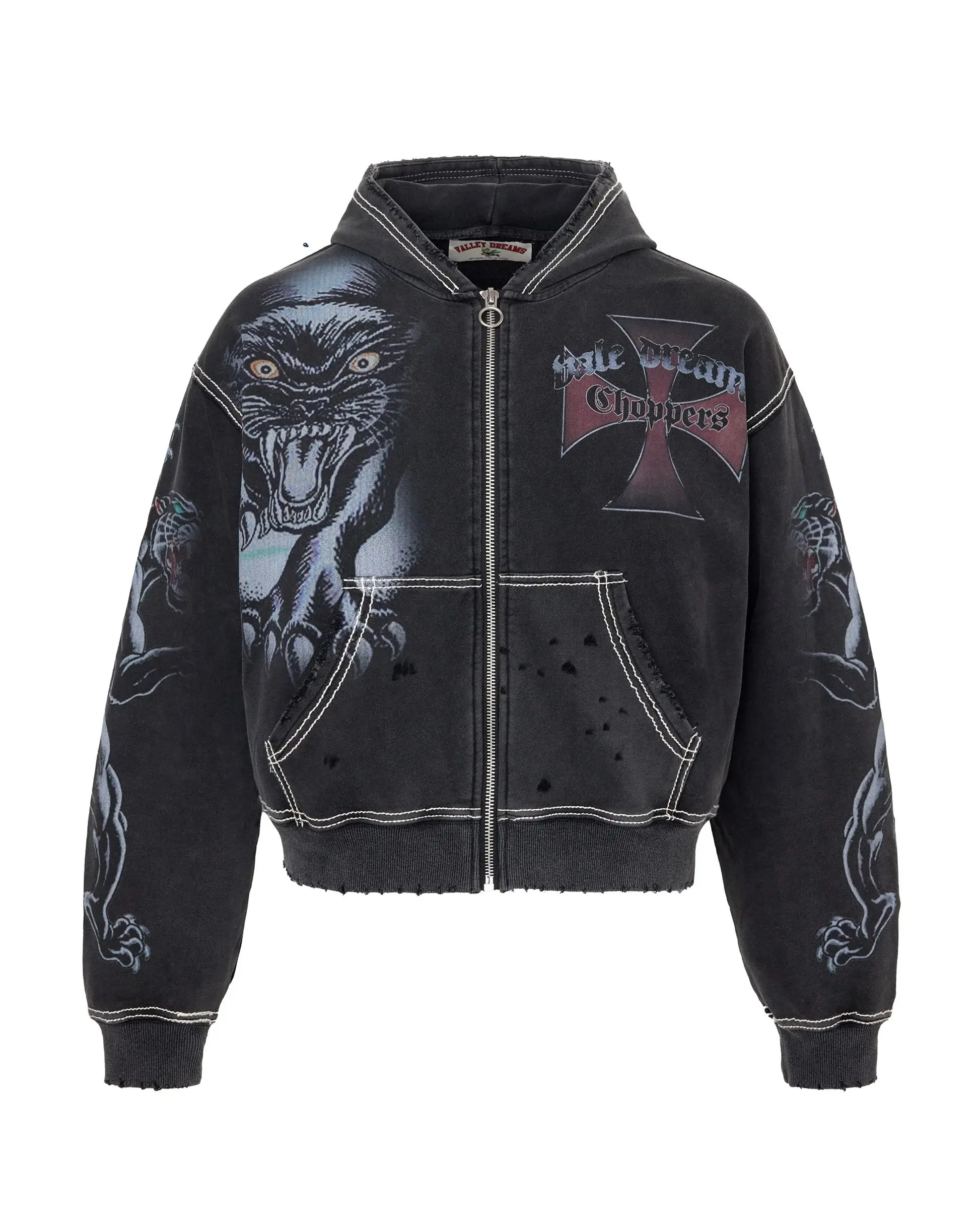 Vale Hoodie - Hardy Boyz Zip Up - Black