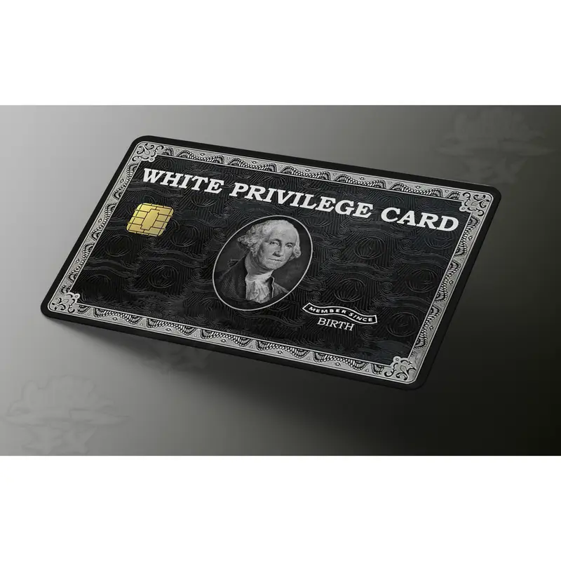 White Privilege Adhesive Vinyl Credit Card Skin - Custom Debit Card Cover (Small Chip), Easy to Apply, Fun and Stylish for Personal Expression
