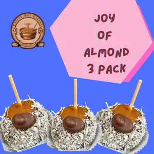 Gourmet Caramel Joy of Almond 3 Pack: Chocolate, Almonds, Caramel, & Coconut